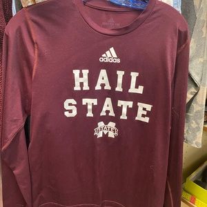 Adidas mens long sleeve MS State shirt